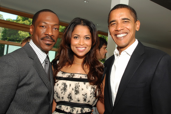 Eddie Murphy, Rocsi Diaz & President Barack Obama