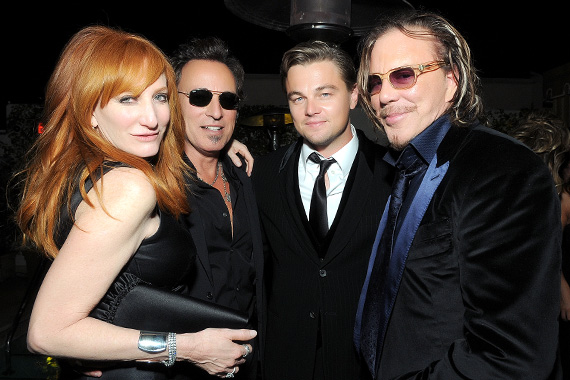Patti Scialfa, Bruce Springsteen, Leonardo DiCaprio & Mickey Rourke